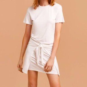 Wilfred Free Bair Tie-Front T-Shirt Dress, White, Size Extra Small, XS